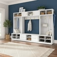 thumbnail image 3 of Hampton Heights 48W Shoe Bench with Doors in White - Engineered Wood, 3 of 5