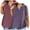 Purple, variant on Uaswgudfs Plus Size Women's 2-Pack Solid Color V-Neck Blouse-Tee Set - Summer Casual Relaxed Fit Short Sleeve Tops with Mix & Match