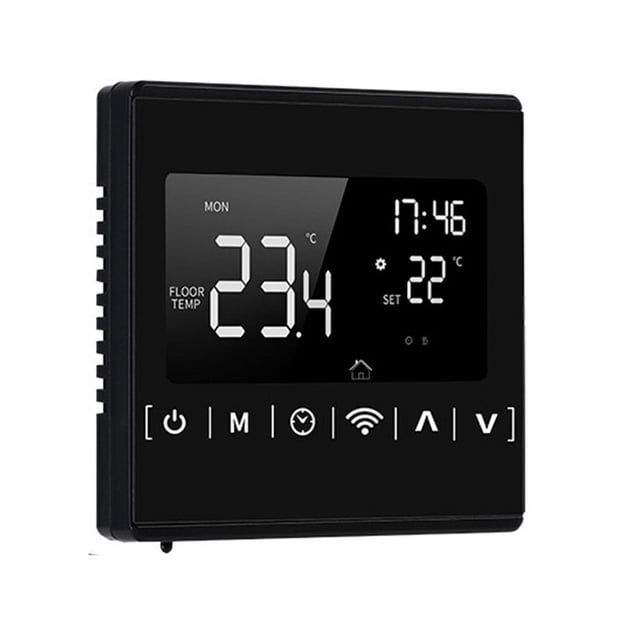 Termostato de calefacción por suelo radiante, pantalla táctil LCD, control WiFi