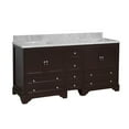 thumbnail image 7 of Madison 72" Double Bathroom Vanity with Chocolate Cabinet and Carrara Marble Top, 7 of 7