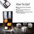 thumbnail image 3 of Cubitos De Hielo De Metal, Cubitos De Hielo De Acero Inoxidable De Molienda Suave No Tóxicos Con Caja Para Whiskey, 3 of 7