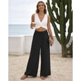 thumbnail image 2 of REDESS Wide Leg Pants for Women Palazzo Drawstring Loose Relaxed Fit with Pockets S-XXL, 2 of 8
