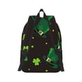 thumbnail image 2 of Naloa St. Patrick's Day8 Canvas Backpack for Men Women Rucksack Casual Travel Daypack College Tote Satchel Bookbag for Teens-Medium, 2 of 7