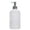 White, variant on 500ml Refillable Soap Dispenser Bamboos Striped Bathroom Organizers Shampoo Conditioner Lotion & Body Wash