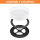 thumbnail image 5 of Organizador giratorio Lazy Susan de Uxcell con altura ajustable para armario de despensa, mesa, blanca, 5 of 7