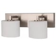 thumbnail image 1 of Modern 2-Light E26 Base 9W LED Bulb Interior Bathroom Vanity Fixture, Brushed Nickel, 1 of 1