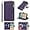 9 Card Slots Zipper Purple, variant on Wallet Case Compatible with iPhone Xs Max Case,[9 Card Slots] [Wrist Strap] [Stand Feature] Zipper Cash Pocket Magnetic Leather Cover Shockproof Slim Case for iPhone Xs Max,6.5 inch Purple