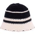 thumbnail image 6 of CoCopeaunts Bucket Hats for Womens Four Seasons Fashion Stripe Vintage Foldable Knitting Hat for Gift Sun Protection Keep Warm, 6 of 8