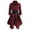 Red-6, variant on Cyber**Monday ChaoHeng Womens Long Sleeve Dresses Women's Long Sleeve Plaid Shirt Dress with Tie-Waist and Asymmetrical Hem