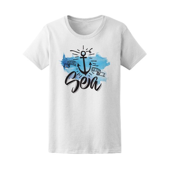 Sea Lettering Watercolor Tee Women's -Image by Shutterstock