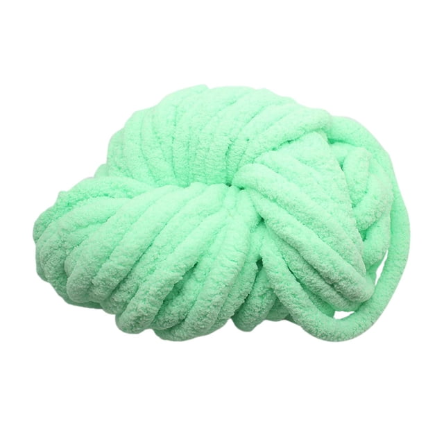 Hilo Grueso De Chenilla Lavable Súper Voluminoso Para Crochet Tejido Color Verde Claro Sunnimix