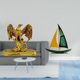 thumbnail image 2 of Escultura de fusión de , figura artística moderna de resina y hierro, decoración única para el hogar, la oficina, el centro de mesa para escrito, 2 of 7