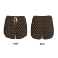 thumbnail image 3 of Daiia Brown Moroccan Trellis Pattern Women's 2 in 1 Running Shorts - Lightweight Athletic Workout Gym Yoga Shorts Liner with Phone Pockets-X-Large, 3 of 7