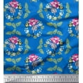 thumbnail image 1 of Soimoi Poly Georgette Fabric Wreath,Balloon & Girl Women Printed Craft Fabric by The Yard 42 Inch Wide, 1 of 1