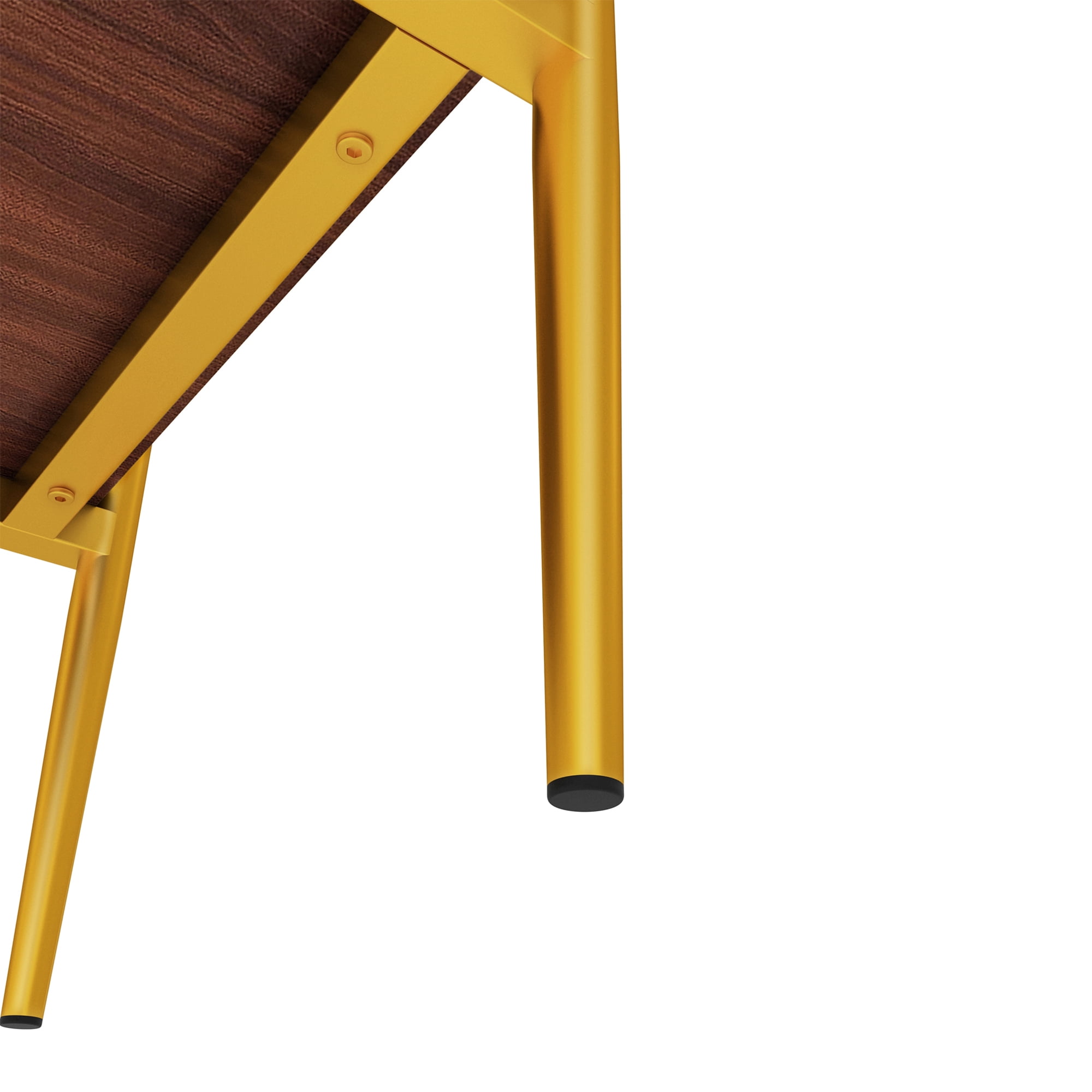 MAYEERTY Set of 2 Rectangle End Tables with Transparent Tempered Glass & MDF Layer