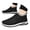 Black, variant on Mens Warm Snow Boots Wide Toe Lightweight Fuzzy Lined Winter Shoes with Arch Support Slip on Casual Outdoor Waterproof Hiking Short Booties Black 7.5