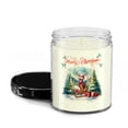 thumbnail image 2 of Merry Christmas Santa Reindeer Antlers Abyssinian Sleigh Xmas Winter Holiday Soy Wax Candle Cat Lover Kitten Owner Gifts 16oz White Vanilla Candle - 00023, 2 of 5