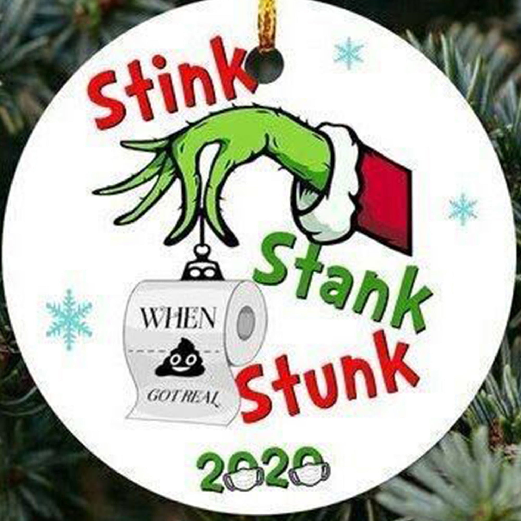 Stink Stank Stunk Grinch Christmas Front/Back Cover Set 4 use w HAPPY Planner 