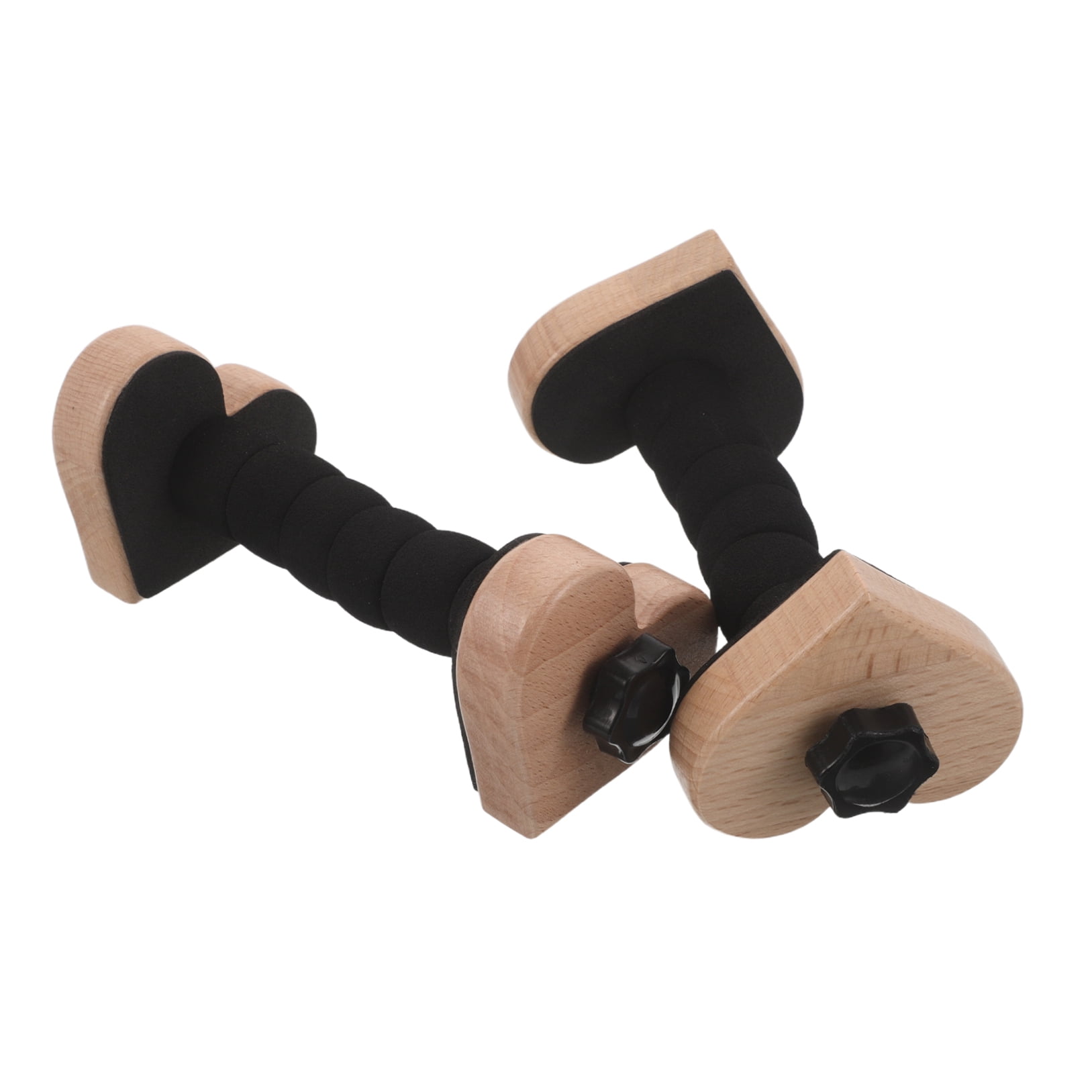 DEEPCRAFF 2Pcs Adjustable Beech Wood Acoustic Guitar Stands Khaki Vertical Guitar Holder Rack for Display