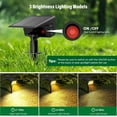 thumbnail image 3 of AP Solar Spot Lights Outdoor with 60 LED & Auto On/Off, 6 Pack Solar Lights Outdoor Waterproof IP68 with 3 Lighting Modes, 2-in-1 Solars Landscape Light for Outside, Garden, Yard(Warm White), 3 of 15