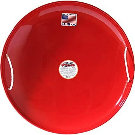 Flexible Flyer 826 Heavy Gauge Steel Metal Snow Disc Saucer Sled, Red