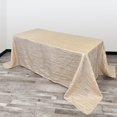thumbnail image 4 of YOUR CHAIR COVERS - 90 x 156 inch Rectangular Crinkle Taffeta Tablecloth - Champagne, Rectangle Table Linens for 8 ft Rectangular Tables, Wedding Crushed Table Cloth, 4 of 4