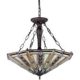 thumbnail image 2 of CH35001RM25-UH3 JAYDEN Tiffany-style 3 Light Mission Inverted Ceiling Pendant Fixture 25" Shade, 2 of 2