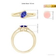 thumbnail image 4 of ANGARA Natural Tanzanite and Diamond Split Shank Ring in 14K Yellow Gold for Women (Size-7x5mm) | December Birthstone, Birthday, Anniversary, Jewelry Gift for Women | Natural Tanzanite Ring, 4 of 9