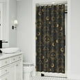 thumbnail image 2 of Gothic Shower Curtain - Dark Celestial Moon & Star Print, Mystical Cosmic Theme Bath Decor, Waterproof Polyester, 36"Wx72"L, Goth Aesthetic Gift, 2 of 5