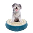 thumbnail image 3 of Cama Para Perro Circular Con Borrega Mediana Azul Importadora La Merced Base Con Goma Antiderrapante, 3 of 3