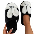 thumbnail image 3 of Vedolay House Slippers for Women Plush Slip On Slipper Flats Comfortable Casual Winter Shoes Black,41, 3 of 5