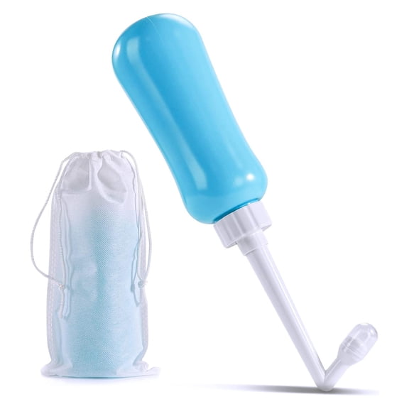 Portable Bidet Travel Large Capacity 450ml(15oz) Personal Toilet Handheld Blue