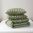 thumbnail image 5 of Quilt Sets Twin Size 2-Piece,Sage Green Geometric Print Bedspread Set,1400 Thread Count Microfiber Coverlet & Pillowshams, 5 of 6