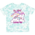 thumbnail image 3 of Inktastic My Mimi Loves Me Unicorn Girls Toddler T-Shirt, 3 of 5