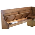 thumbnail image 2 of Linon Midwest Wood Corner Dining Breakfast Nook with Table and Storage, Seats 5-6, Pecan, 2 of 6