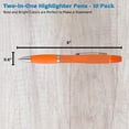 thumbnail image 5 of 10 Two in one Highlighter Pens Pack - Ballpoint, Silver Accents - Orange, 5 of 5