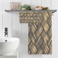 thumbnail image 5 of GZHJMY 3D Print Wicker Brown Bath Towels Set - 1 Bath Towel 1 Washcloth Extra Absorbent 100% Cotton Towels, Super Soft Bathroom Towels for Home, Hotel Travel, 5 of 7