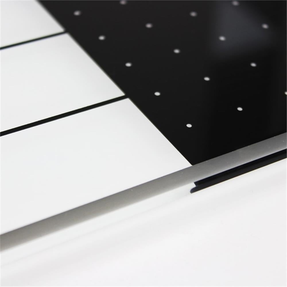 Viztex® Glacier White & Black Plan & Grid Glass Dry Erase Board - 17" x 23"