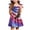 a16-Watermelon Red, variant on KPOPLK Toddler Baby Girl 4th of July Outfit American Flag Bow Smocked Dress Plaid Ruffle A-Line Dress Patriotic Clothes(5-6 Years,Blue)