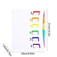 thumbnail image 3 of HengDidi 6 Pocket Rainbow Accordion File Organizer Colorful Plastic Folder for Office Documents A4 Paper Storage with Elastic Closure Home Portable, 3 of 6