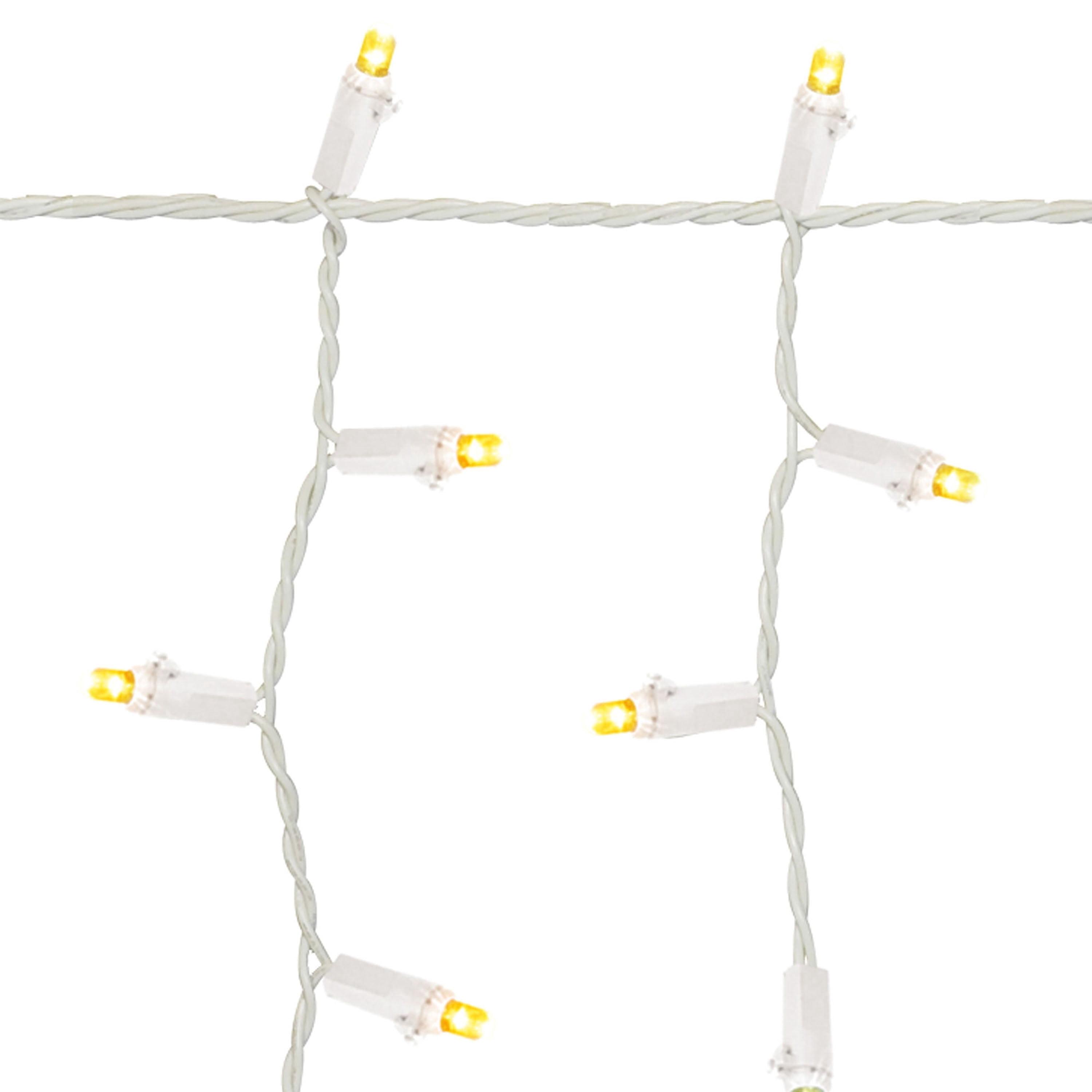 Indoor/Outdoor 200-Count LED High Density Christmas Icicle Lights, Warm White, White Wire, 15', by Holiday Time