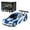 Blue & White (Gyro Version), variant on 1/43 Scale RC Drift Car wiht LED Lights, 15KM/H Mini Racing Drift Remote Contrl Car Model, 2.4Ghz Full Proportional 4WD RC Vehicle Hobby Toy Gift for Adults (Gyro Version)