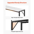thumbnail image 4 of KFFKFF Modern Marble Console Table with Power Outlet, Slim Sofa Side Table Featuring Iron Tubes, Anti-Tip Design, and Triangular Support for Living Room, Hallway, Entryway, or Foyer, 4 of 9