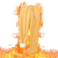 thumbnail image 1 of ICHUANYI Clearance Women Fashion Casual Printed Span Ladies High Waist Keep Warm Long Pants Full Length Pants Leggings(Yellow, L) ICHUANYI WER2023081202745, 1 of 7