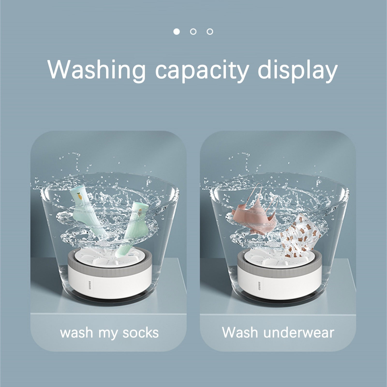 Portable Washing Machine, 4.7x2.7inch Mini Ultrasonic Washing Machine, USB Powered & Customizable Timer, Suitable for Business Trip, Home, Apartment, College Rooms(Orange)