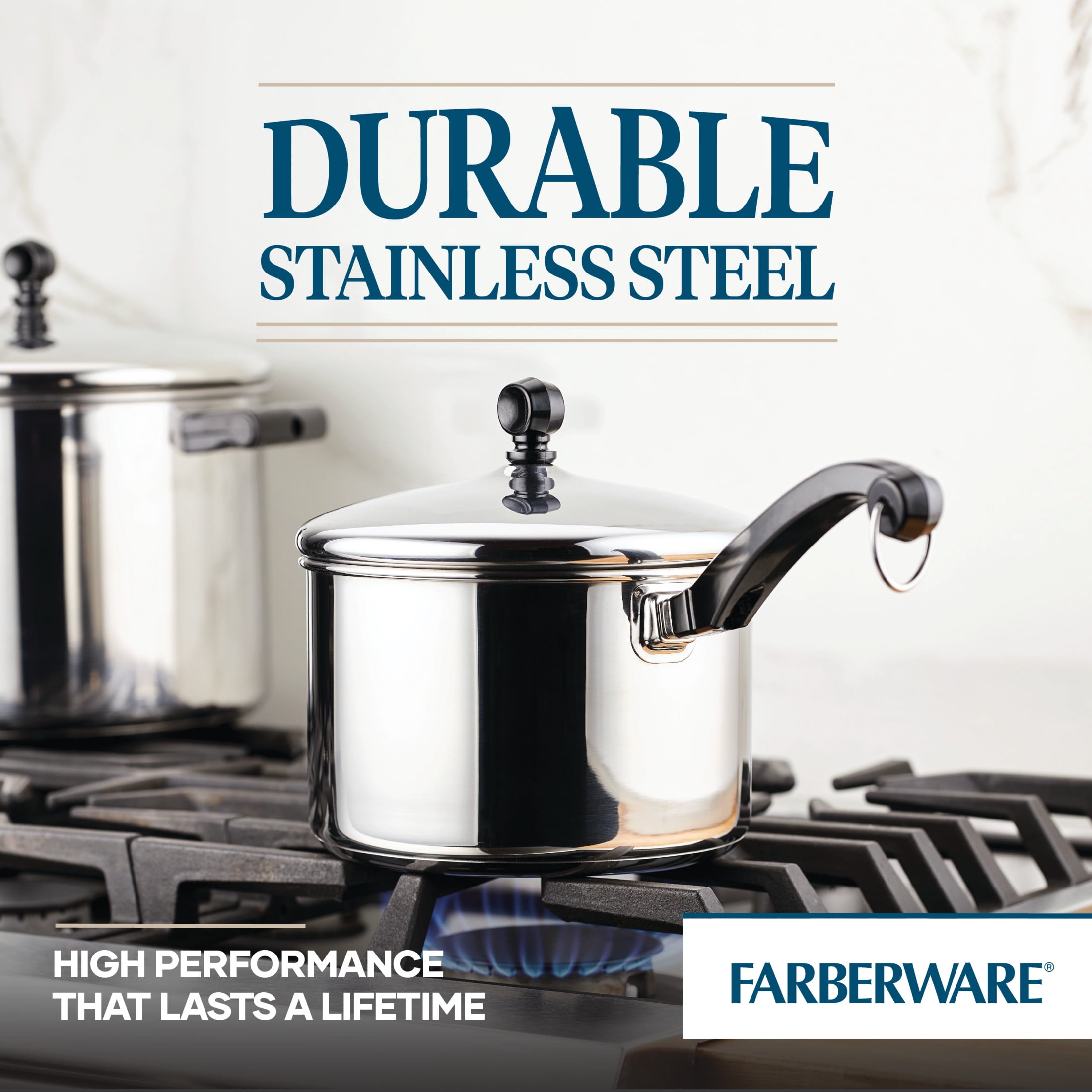 Faberware Millennium Stainless Steel 3 Quart Covered Saucier