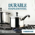 thumbnail image 3 of Farberware Classic Series 3 Quart Stainless Steel Sauce Pan with Lid, Induction Compatible, Metal Utensil and Dishwasher Safe, Stainless Steel, 3 of 8
