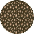 thumbnail image 1 of Ahgly Company Machine Washable Indoor Round Transitional Chocolate Brown Area Rugs, 6' Round, 1 of 7