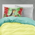 thumbnail image 2 of Miniature Pinscher 2 Poinsettas Fabric Standard Pillowcase, 2 of 2