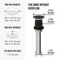 thumbnail image 4 of VIGO Vessel Bathroom Sink Drain in Matte Black, 4 of 12